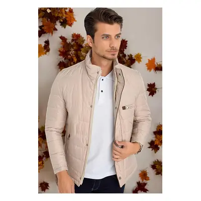 M8625 DEWBERRY MEN'S COAT-PLAIN BEIGE