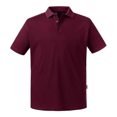 Burgundy Men's Polo Shirt Pure Organic Russell