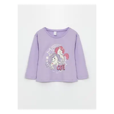 LC Waikiki Crew Neck Long Sleeve Printed Baby Girl T-Shirt