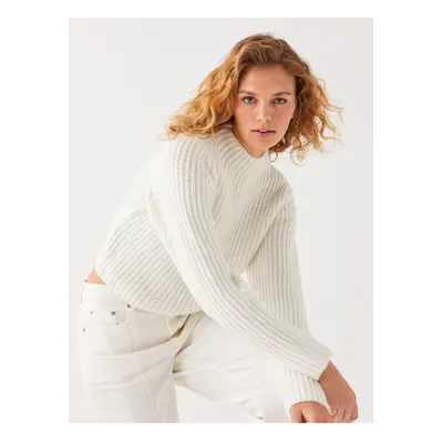 LC Waikiki High Collar Plain Long Sleeve Women's Knitwear Sweater