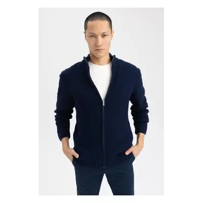 DEFACTO Standard Fit Half Turtleneck Knitwear Cardigan