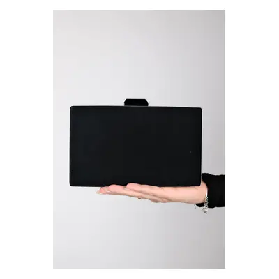 LuviShoes YOLA Black Suede Women's Evening Bag