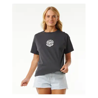 Tričko Rip Curl ICONS OF SURF RELAXED TEE Washed Black