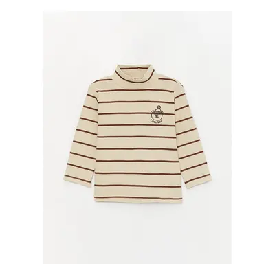 LC Waikiki LCW baby Turtleneck Long Sleeve Striped Baby Boy T-Shirt