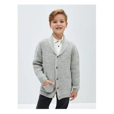 LC Waikiki Shawl Collar Boy's Knitwear Cardigan