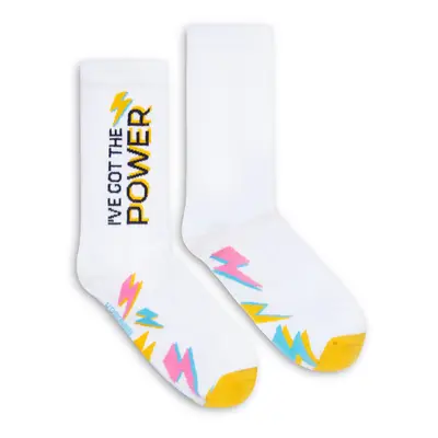 Banana Socks Unisex's Socks Classic I've got the Power White