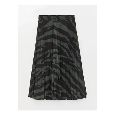 LC Waikiki LCWAIKIKI Classic Elastic Waist Patterned Pleated Women's Skirt