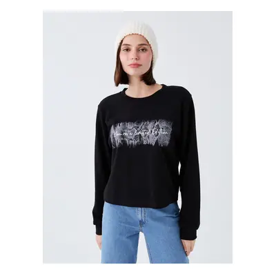 LC Waikiki Crew Neck Printed Long Sleeve Women's Sweatshirt