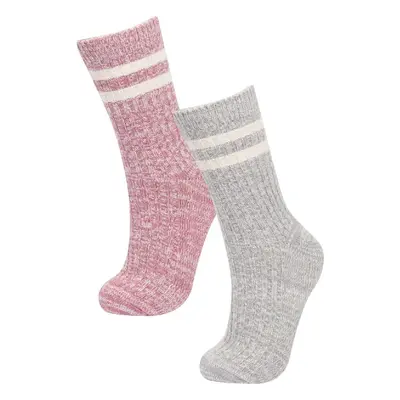 DEFACTO Women's 2-Piece Cotton Winter Socks