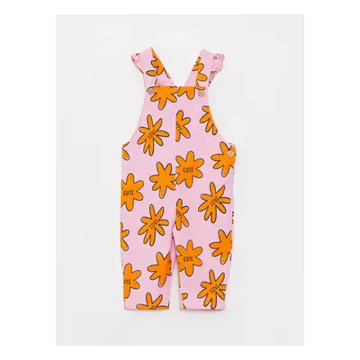 LC Waikiki Square Neck Strappy Printed Baby Girl Overalls