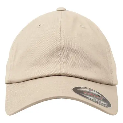 Khaki čepice Flexfit Cotton Twill Dad Cap