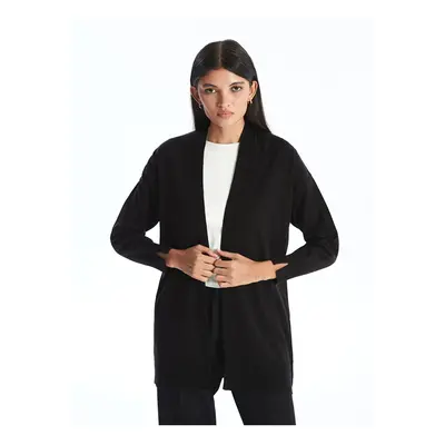 LC Waikiki Shawl Collar Plain Long Sleeve Women's Knitwear Cardigan