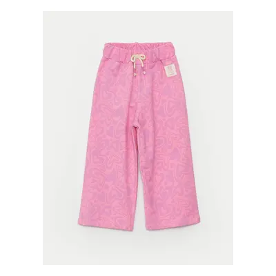 LC Waikiki Patterned Baby Girl Trousers with Elastic Waist