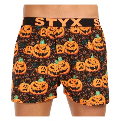 Pánské trenky Styx art sportovní guma Halloween dýně