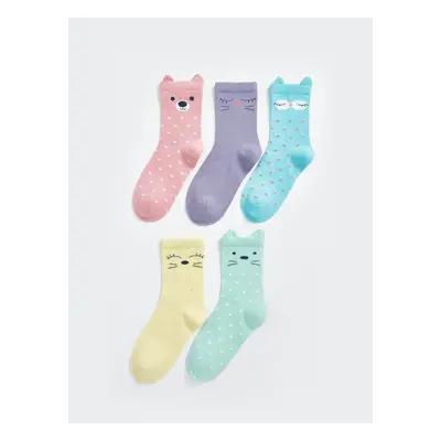 LC Waikiki Lcwk Patterned Girl's Socks 5-Piece