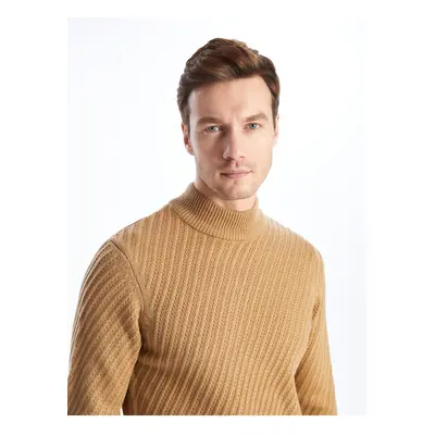 LC Waikiki Men's Half Turtleneck Short Sleeve Knitwear Sweater