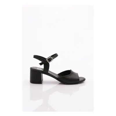 DGN Women's Sandals Genuine Leather Black