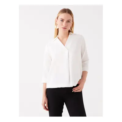 LC Waikiki Women's Shirt Collar Plain Blouse