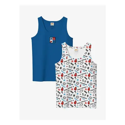 LC Waikiki Lw - Crew Neck Spiderman Printed Boy's Undershirt 2-Pack