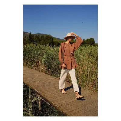 DEFACTO Manuka X Straight Fit Linen Trousers