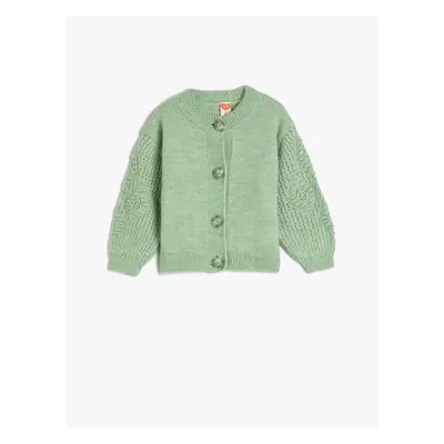 Koton Knitwear Cardigan Buttoned Round Neck