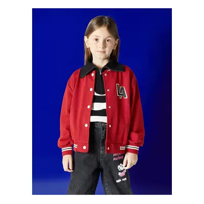 LC Waikiki Printed Long Sleeve Girls' College Jacket