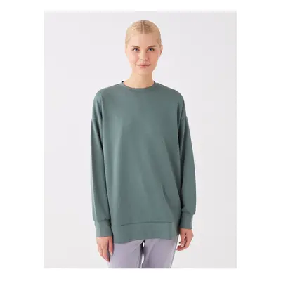 LC Waikiki Crew Neck Plain Long Sleeve Oversize Women's Tunic