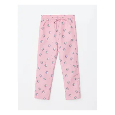 LC Waikiki Girls' Elastic Waist Patterned Fleece Lined Trousers