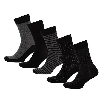 DEFACTO Men's 5-Piece Cotton Long Socks