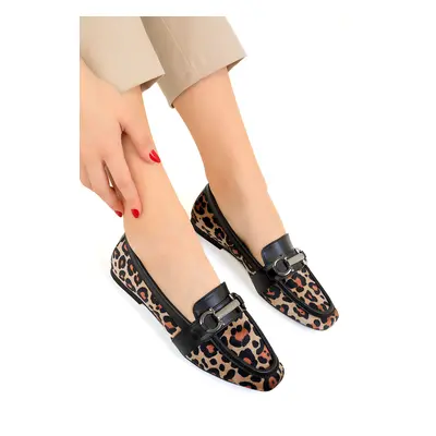 Soho Leopard-Black Women's Flats