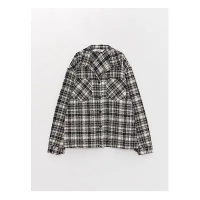 LC Waikiki Plaid Long Sleeve Girl's Shirt Jacket