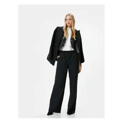 Koton X Şahika Ercümen - Elastic Waist Wide Leg Trousers