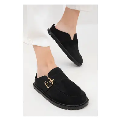 Soho Black Suede Women's Slippers