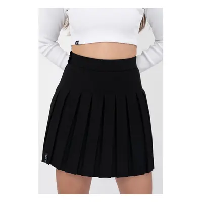 17457 Dewberry Womens Pleated Skirt-BLACK