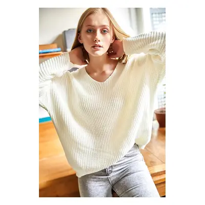 Olalook V-Neck Thessaloniki Knit Oversize Knitwear Sweater