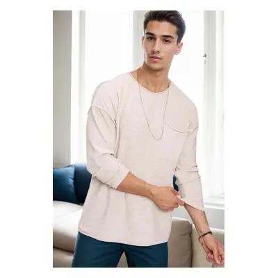 91626 Dewberry Knitwear Mens Sweater-BEIGE