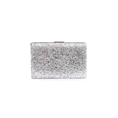 DGN 275-22y Women's Evening Dress Clutch Bag Sequin Silver