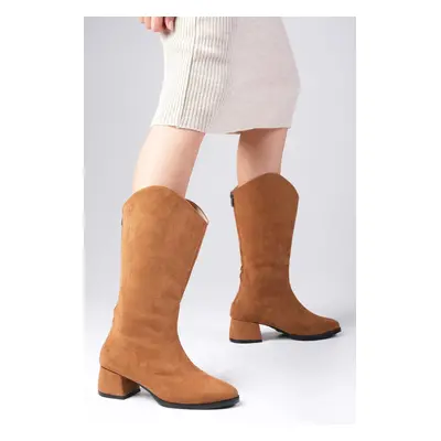 Mio Gusto Fabia Women's Tan Suede Boots