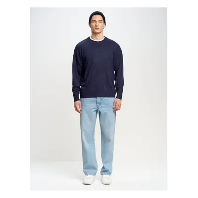 Big Star Man's Sweater 403 Navy Blue