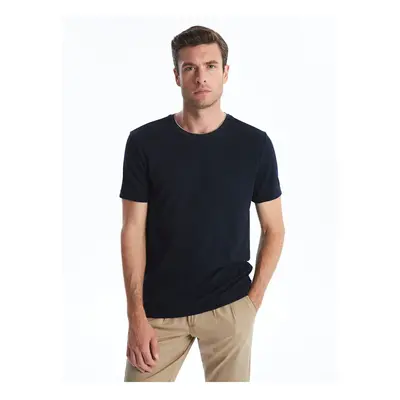 LC Waikiki Crew Neck Short Sleeve Combed Cotton Men's Textured T-Shirt