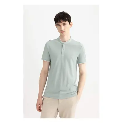 DEFACTO Modern Fit Stand Collar Short Sleeve Polo T-Shirt