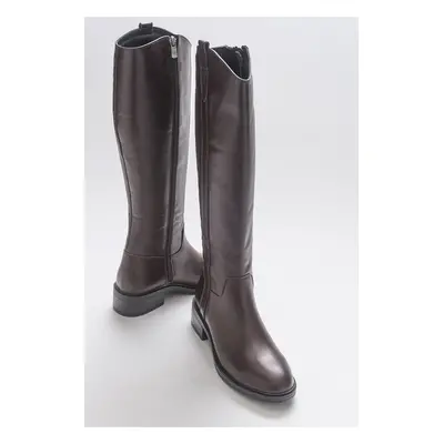 LuviShoes Acro Brown Skin Genuine Leather Women's Boots.