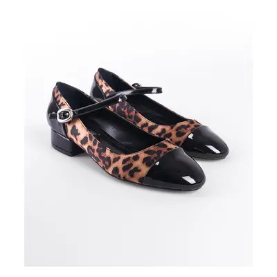 Capone Outfitters Low Heeled Strappy Leopard Women's Shoes