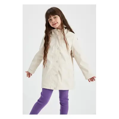 DEFACTO Girls Waterproof Hooded Raincoat