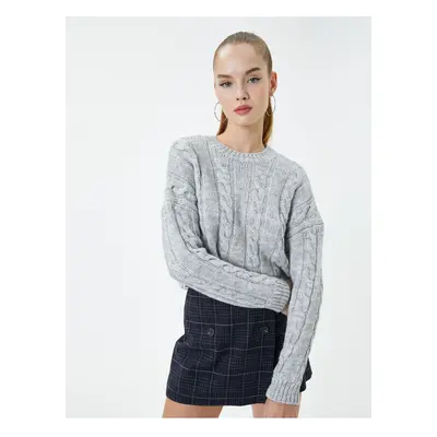 Koton Crop Hair Knitted Sweater