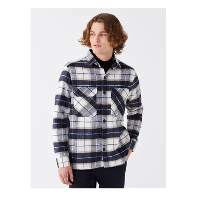 LC Waikiki Comfortable Fit Long Sleeve Plaid Men's Shirt Jacket