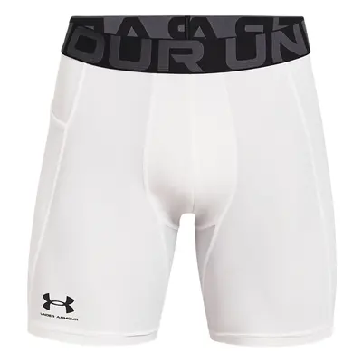 Pánské kompresní šortky Under Armour HeatGear Shorts - bílé