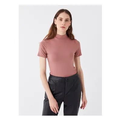 LC Waikiki High Collar Plain Short Sleeve Women's T-Shirt