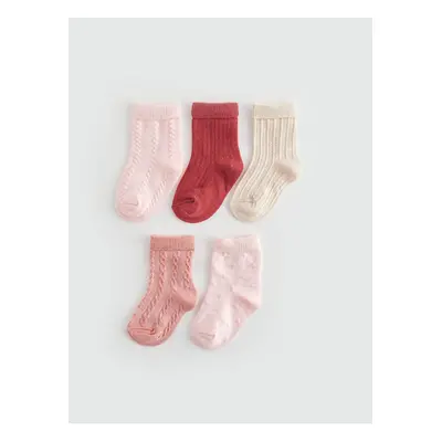 LC Waikiki Lcw Self Patterned Baby Girl Socks 5-Piece