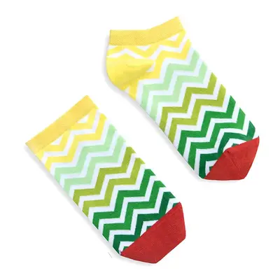 Banana Socks Unisex's Socks Short Green Stripes